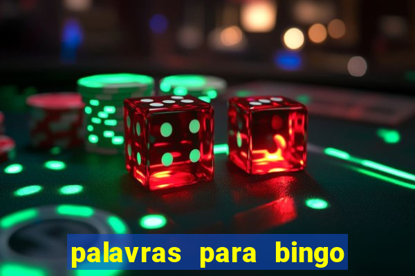 palavras para bingo de cha de lingerie